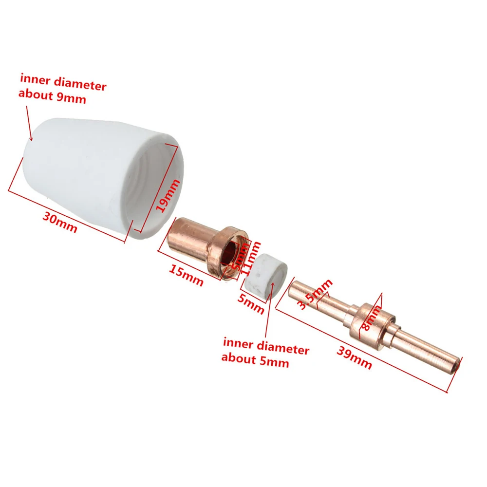 40Pcs Air Plasma Cutter Consumables Extend Fit for PT-31 LG-40 Torch CUT-40 50