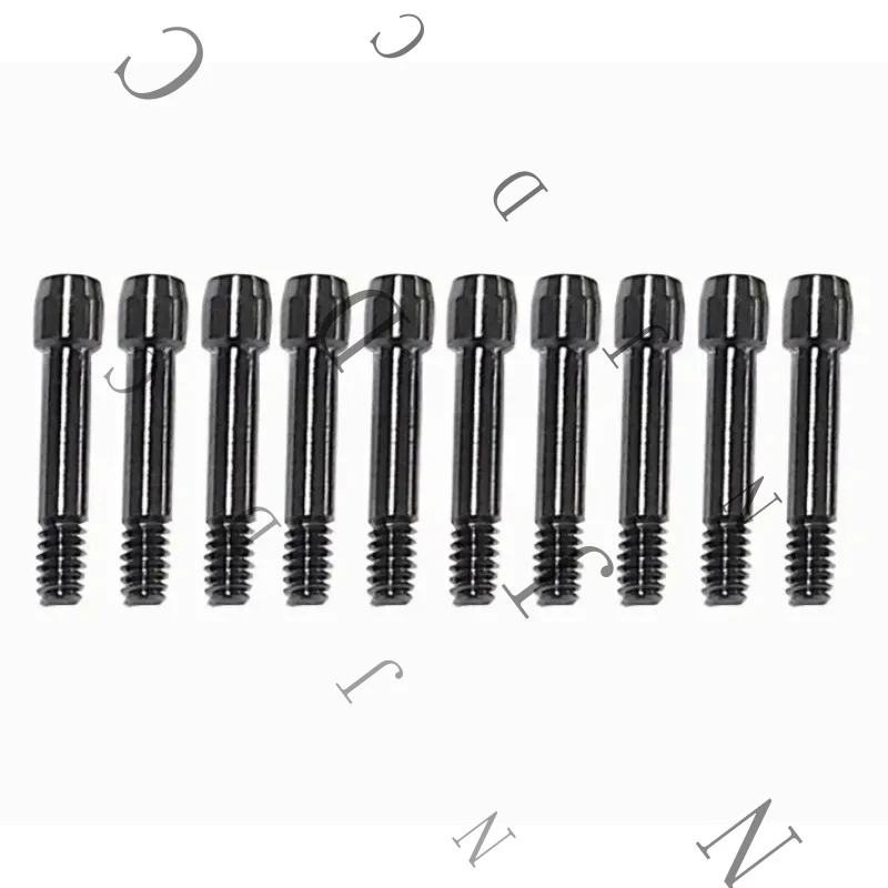 10pcs Ti screw reinforce with black coating titanium abutment compatible Hiossen Osstem TS platform regular mi-ni