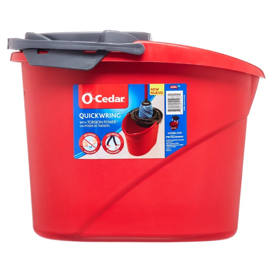 QuickWring™ 2.5 Gallon Mop Bucket with Wringer Red view 2