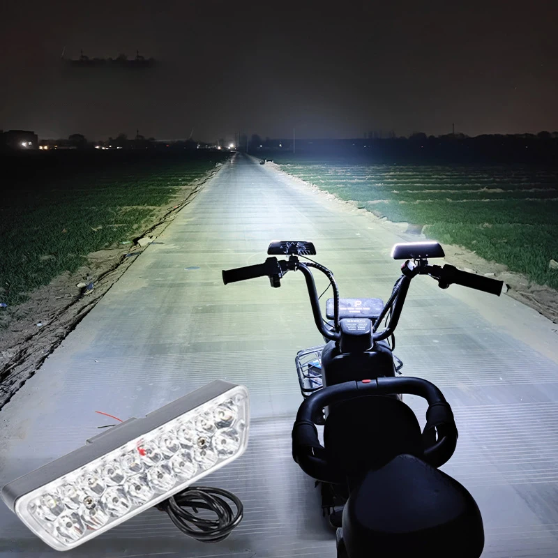 

Bicycle Components 1pcs Bike Light 12-85v E-Bike 129x35x25mm About 130g Led Electric Bicycle Light Energy Efficient