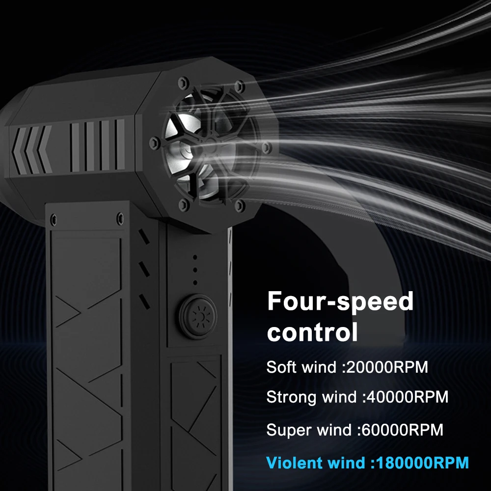 FB06 180000RPM Mini Turbo Jet Fan Electric Air Duster Adjustable wind speed Turbo Violent Blower Rechargeable For PC Car Clean