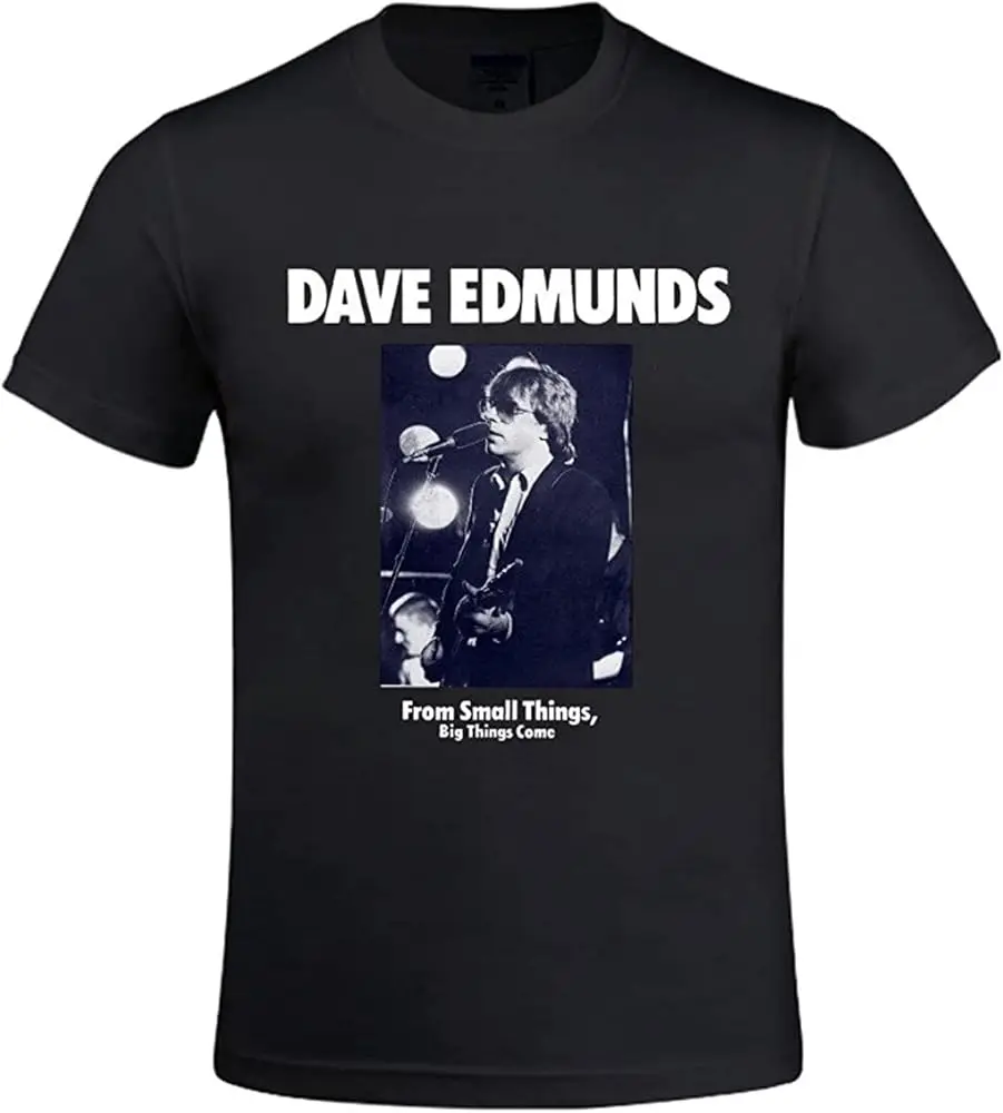 Dave Edmunds from Things The Best of Dave Edmunds Sport Mens T-Shirt Unisex Graphic Black Tee Shirt