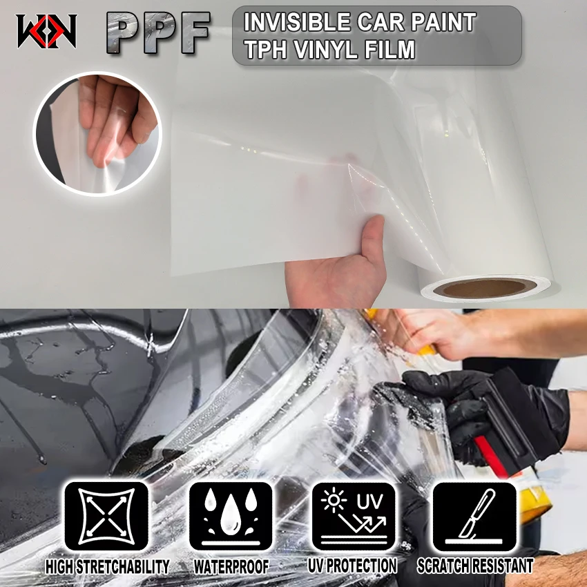 

Top Material Non Yellowing TPH Car Body Wrap Vinyl Paint Protection Film PPF high gloss transparent Anti-scratch Self-healing