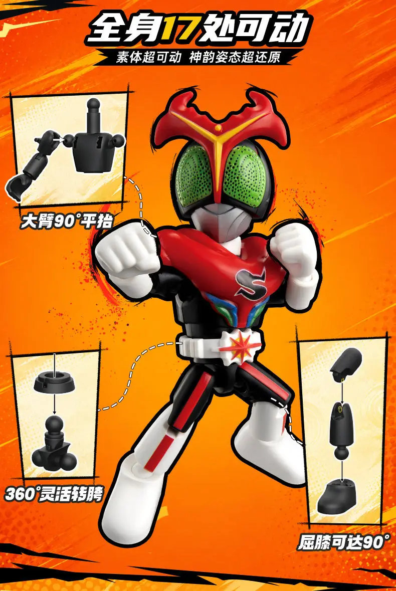 Blokees Kamen Rider Star S Serie Blind Box Masked Rider Zusammengebaute Spielzeuge Saber GEATS Hopper Kuuga Actionfigur Geschenk ﻿ – Detail 10