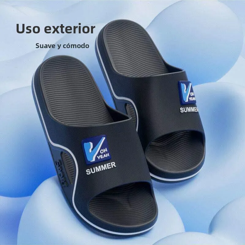 Zapatillas de hombre para verano, nuevas, resistentes al desgaste, con suela gruesa de EVA, suela suave, para uso en el hogar...