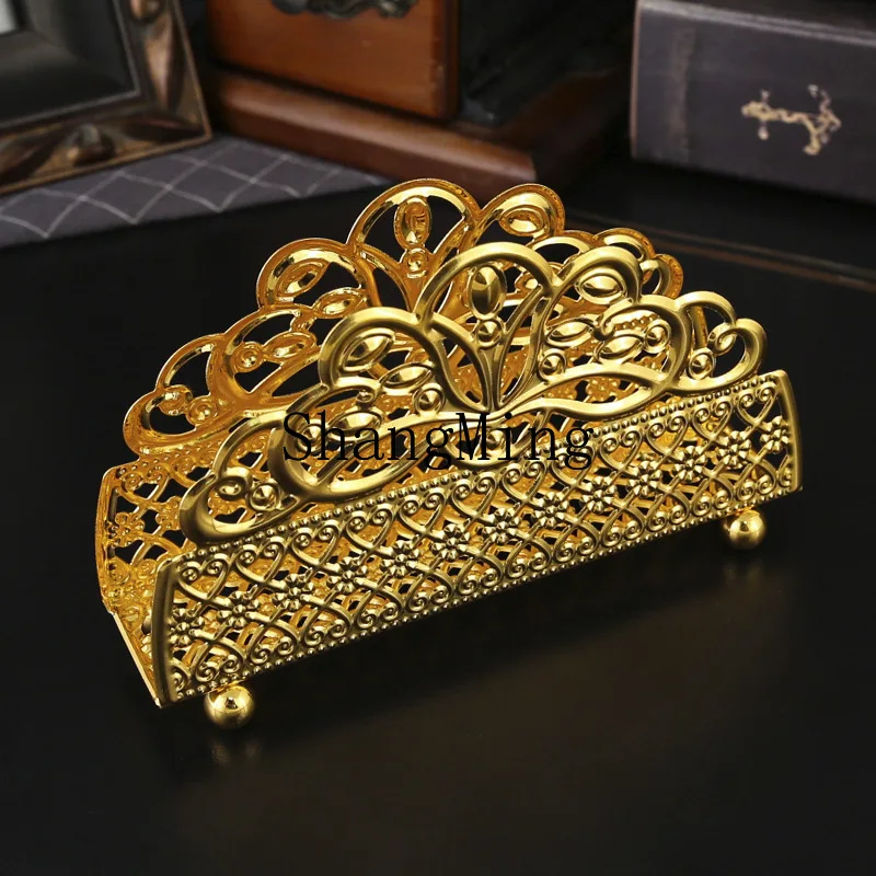 

CL iron tissue holder Home restaurant countertop Vertical napkin holder Dining table Square towel holder Hotel storage rack