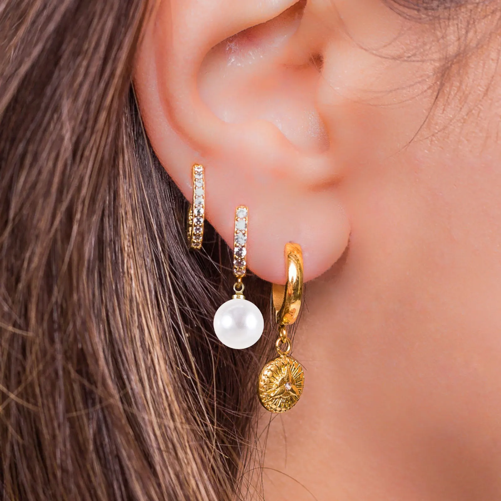 

60pcs Pearl Pendant Charms Vintage Novel Shaped Earring Necklace Bracelet DIY Jewelry Making Supplies Mini Decorative Pendants