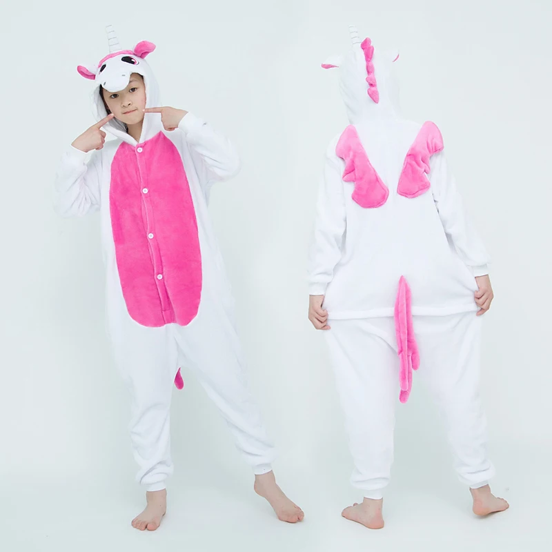 Chłopcy dziewczyny Kigurumi kreskówka piżama Anime Cosplay kostiumy przebranie Pijama dziecięca bielizna nocna na Halloween Boże Narodzenie