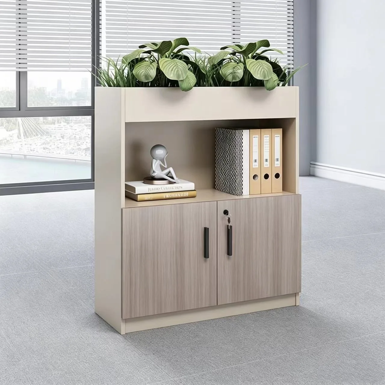 Yjq flower slot storage cabinet simple modern file locker office side cabinet office furniture