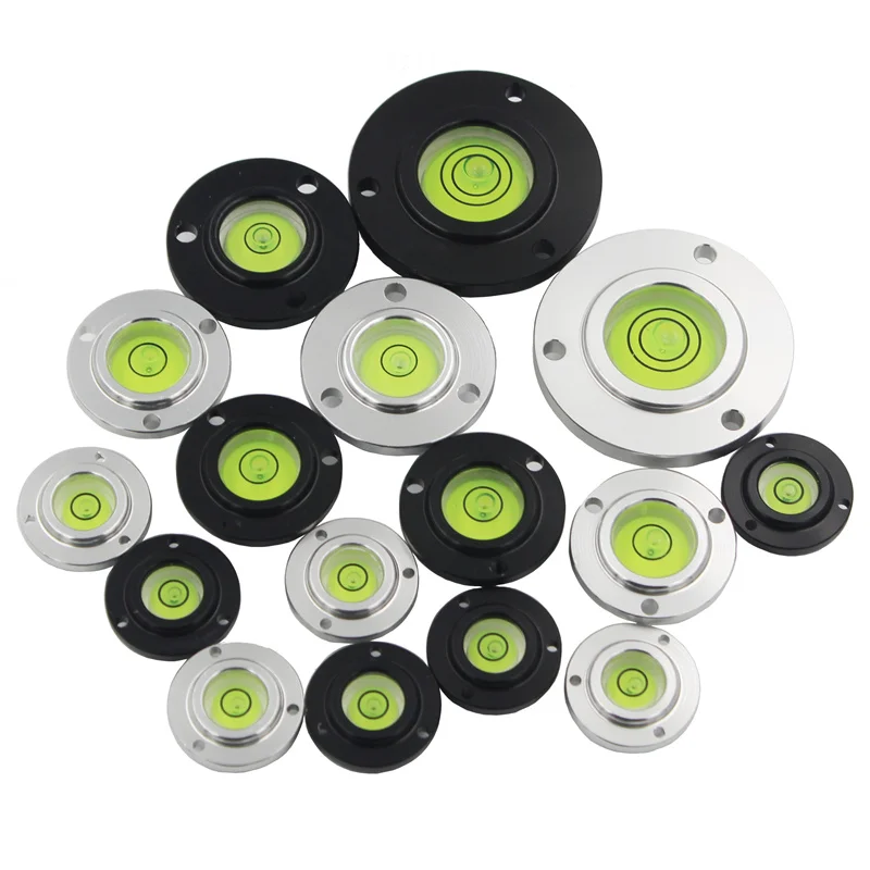 Universal Bead Ruler Upper Flange Round Spirit Level Bubble Embedded Customized Diameter 20mm to 40mm 1 PCS