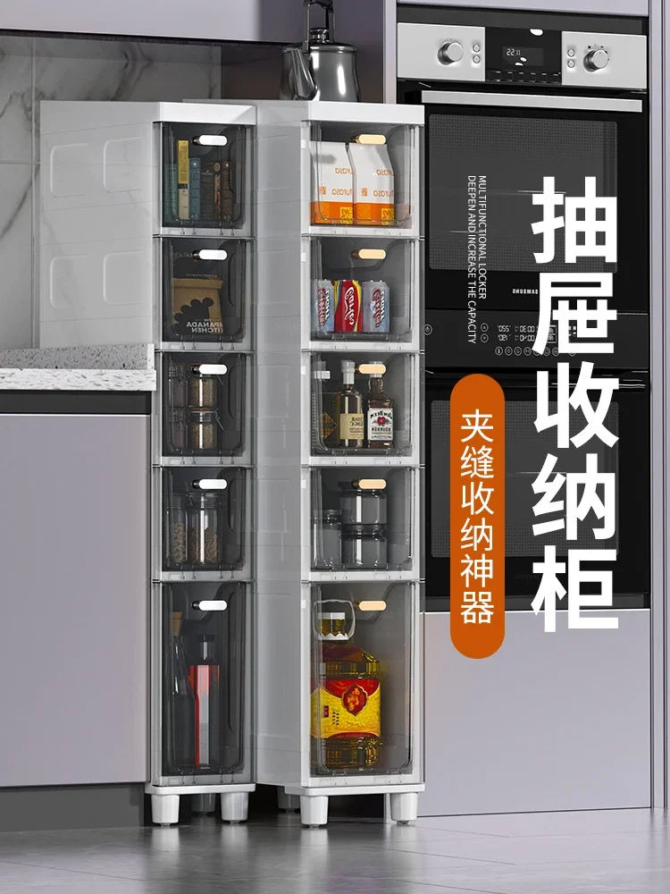 Toilet Super Narrow Toilet Toilet Crack Storage Cabinet Drawer Type Crack Cabinet Locker Shelf Side