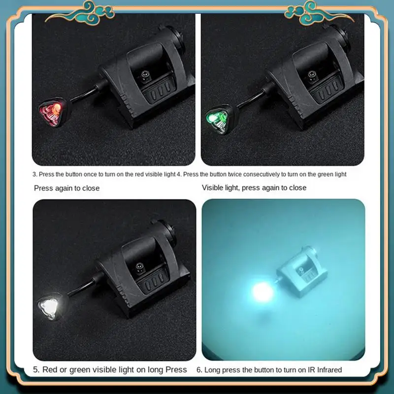 

Latest Outdoor Helmet Light 3-Speed LED Flashlight Outdoor Night Light Suitable For Helmet Cycling Fishing Light