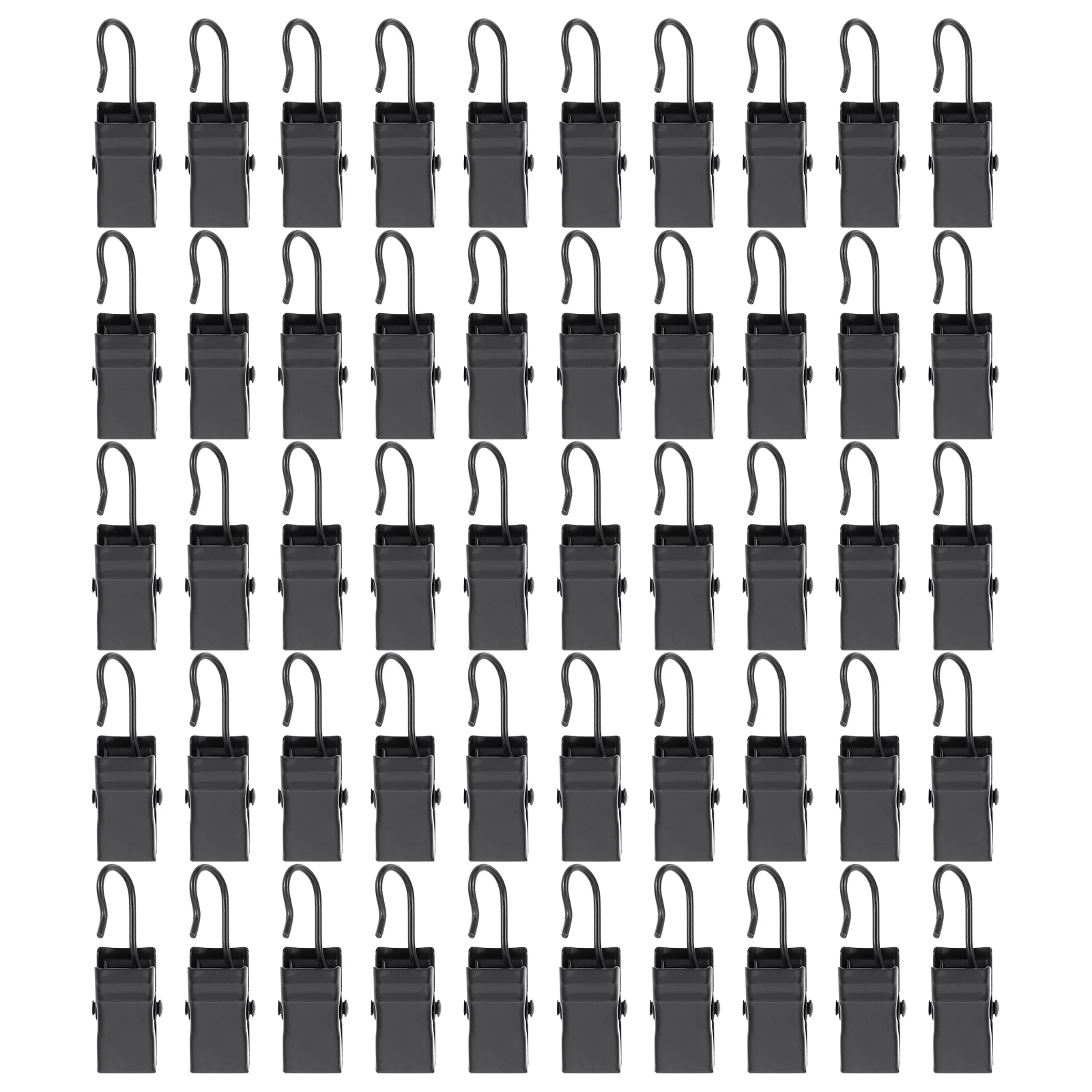 

50Pcs Sturdy Curtain Clip Hooks Rustproof Steel Hanging Clamps for Window Bath Curtain Photo Card Decoration Home Office Hotel