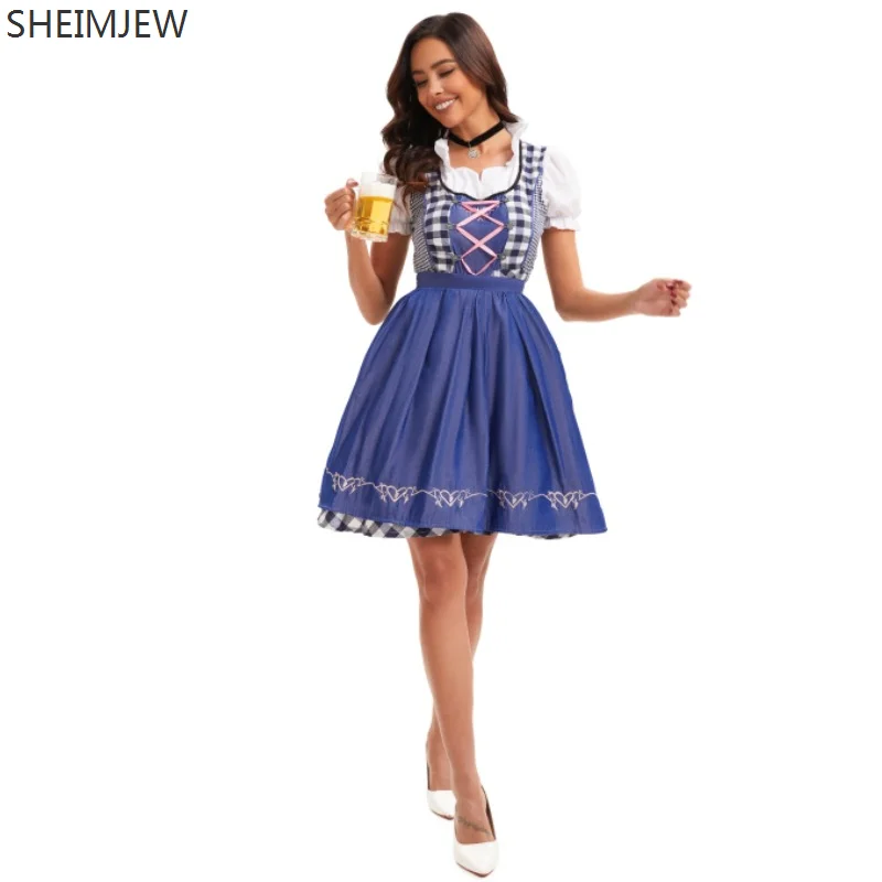 

Germany Oktoberfest Maid Cosplay Costume Bavarian Traditional Ethnic Beer Girl Dresses Carnival Party Stage Performance Costumes