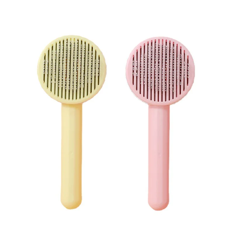 OUZEY Cat Comb Cat Brush One-click Removes Pet Hairs Pet Grooming Short Long Hair Remover Brush For Dog Cat Cleaning Pet Product