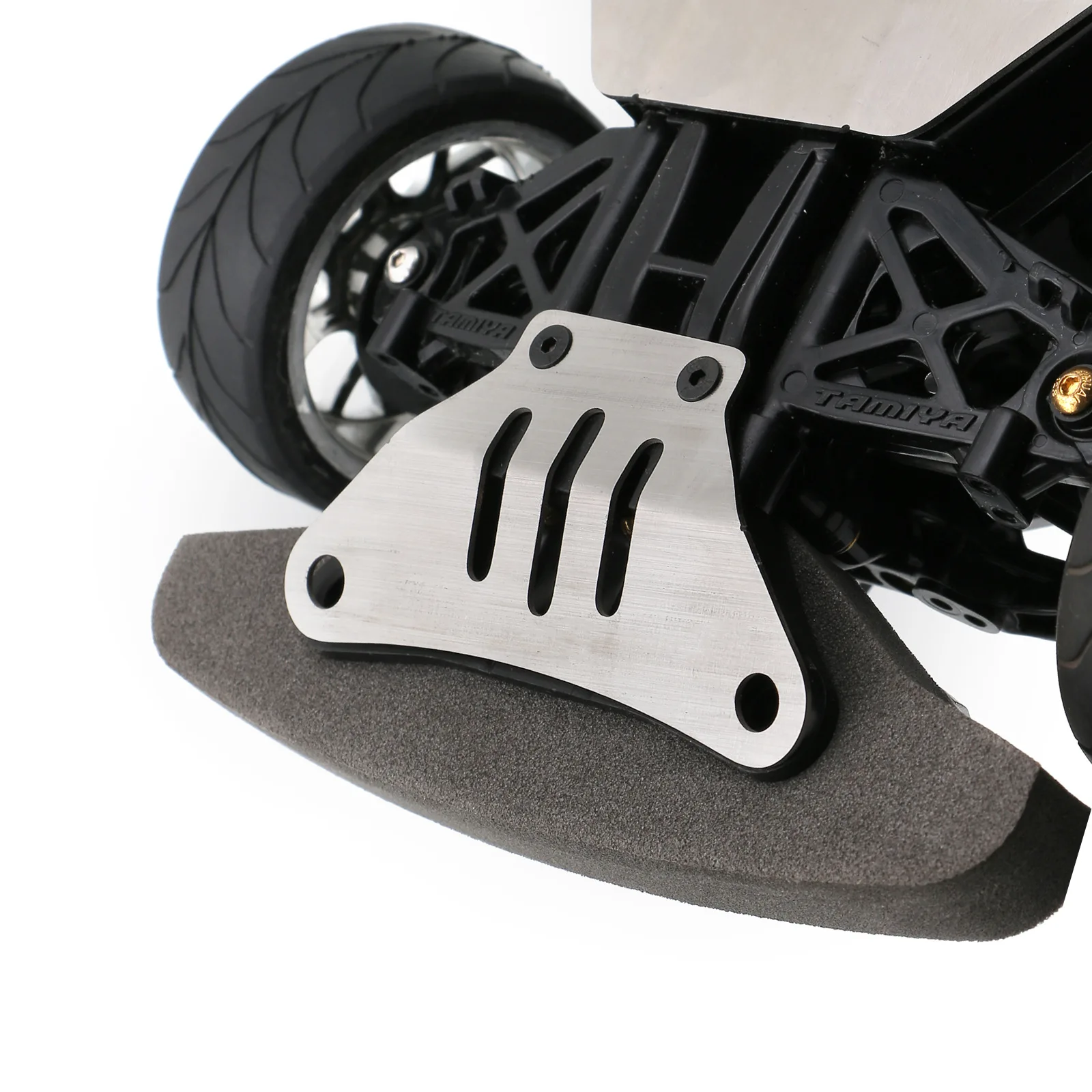 Tamiya TT02 RVS Chassis Armor Anti-Slip Plaat Voor Achter Bescherming voor 1/10 Schaal RC Auto