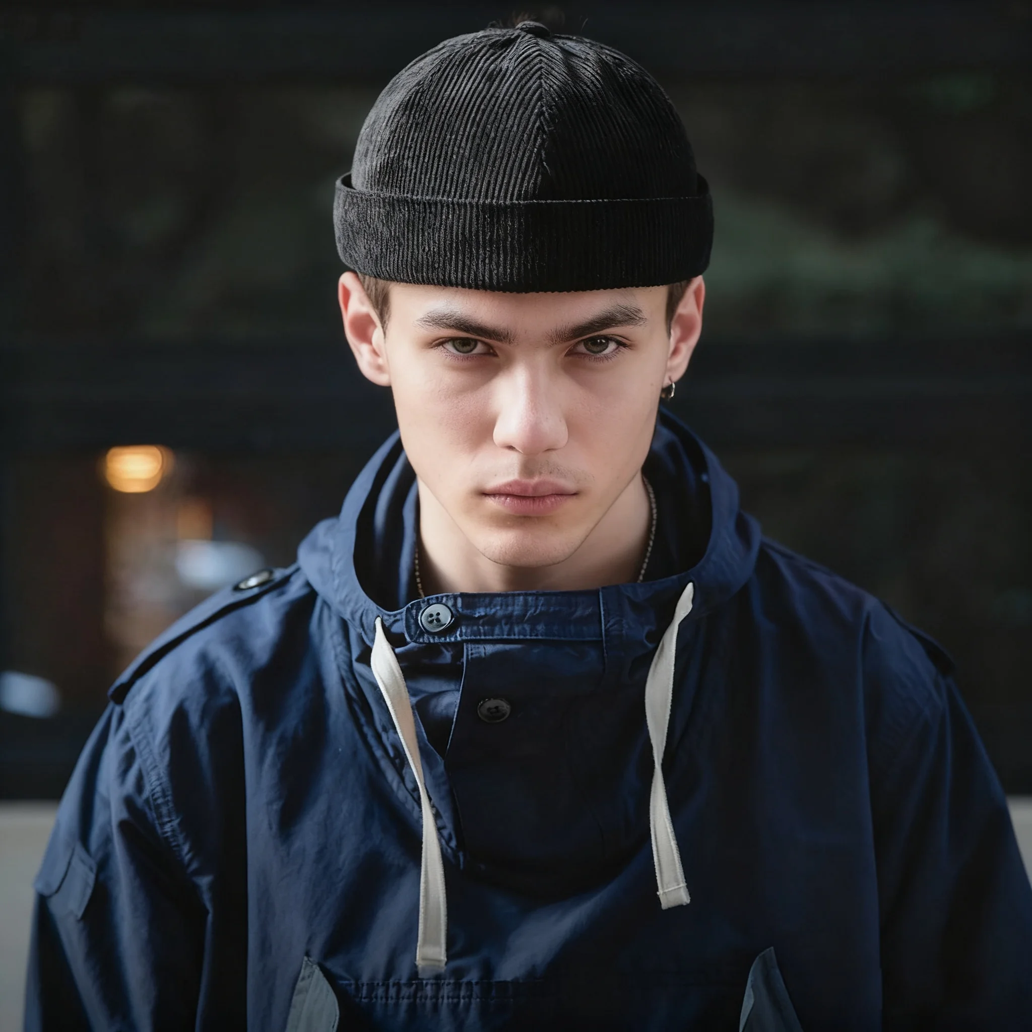Solid-color Chunky-textured Melon Rind Cap, Street Retro Tang-style Hat, Trendy Hip-hop Corduroy Landlord Hat