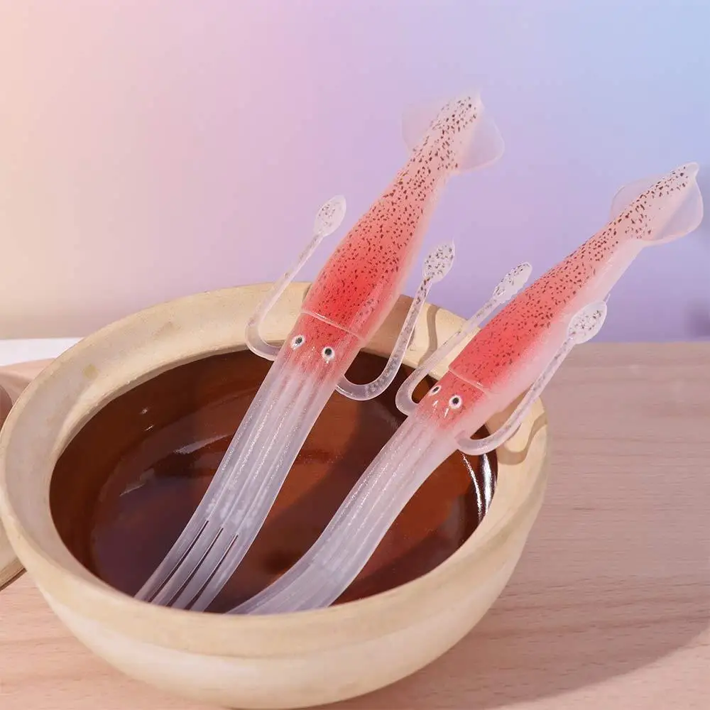 

10Pcs Creative Plastic Squid Noodle Fork Heat-Resistant Cute Squid Cuttlefish Fork Funny Reusable Squid-shaped Fork Adults