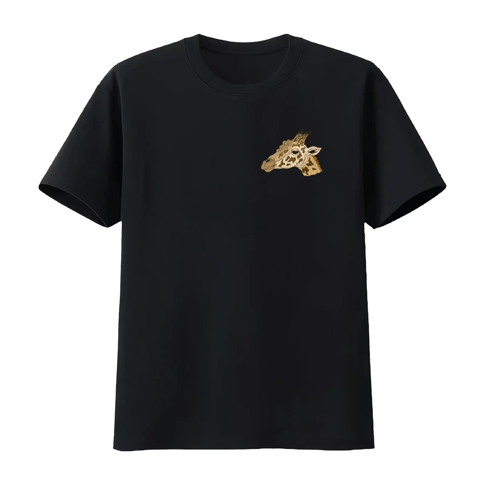 National Animal of Tanzania: Maasai Giraffe T-Shirt Summer Casual Cotton Tee Oversized Streetwear Tops Vintage Graphic Print
