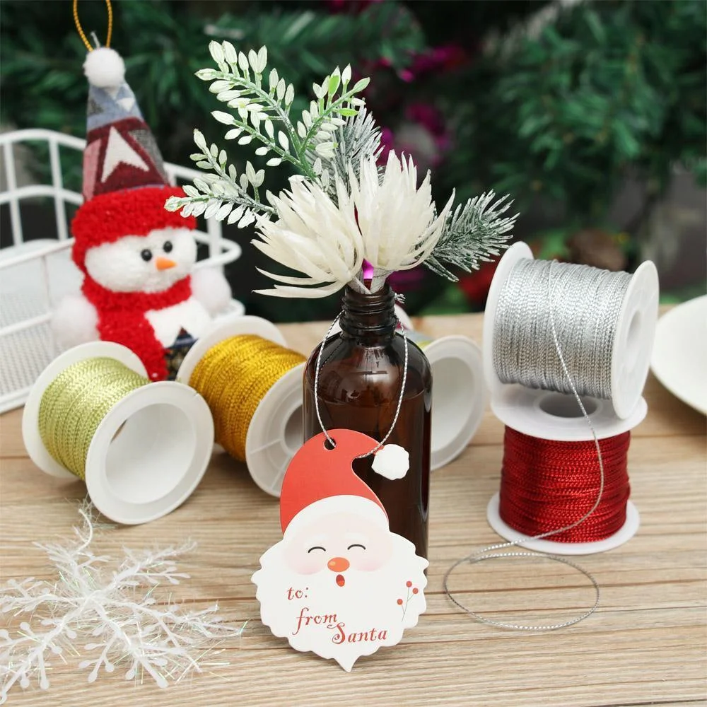 Christmas Strap Shiny Packaging Thread Tinsel String Metallic Ribbon For Fashion Accessories Festivals And Celebrations Gift