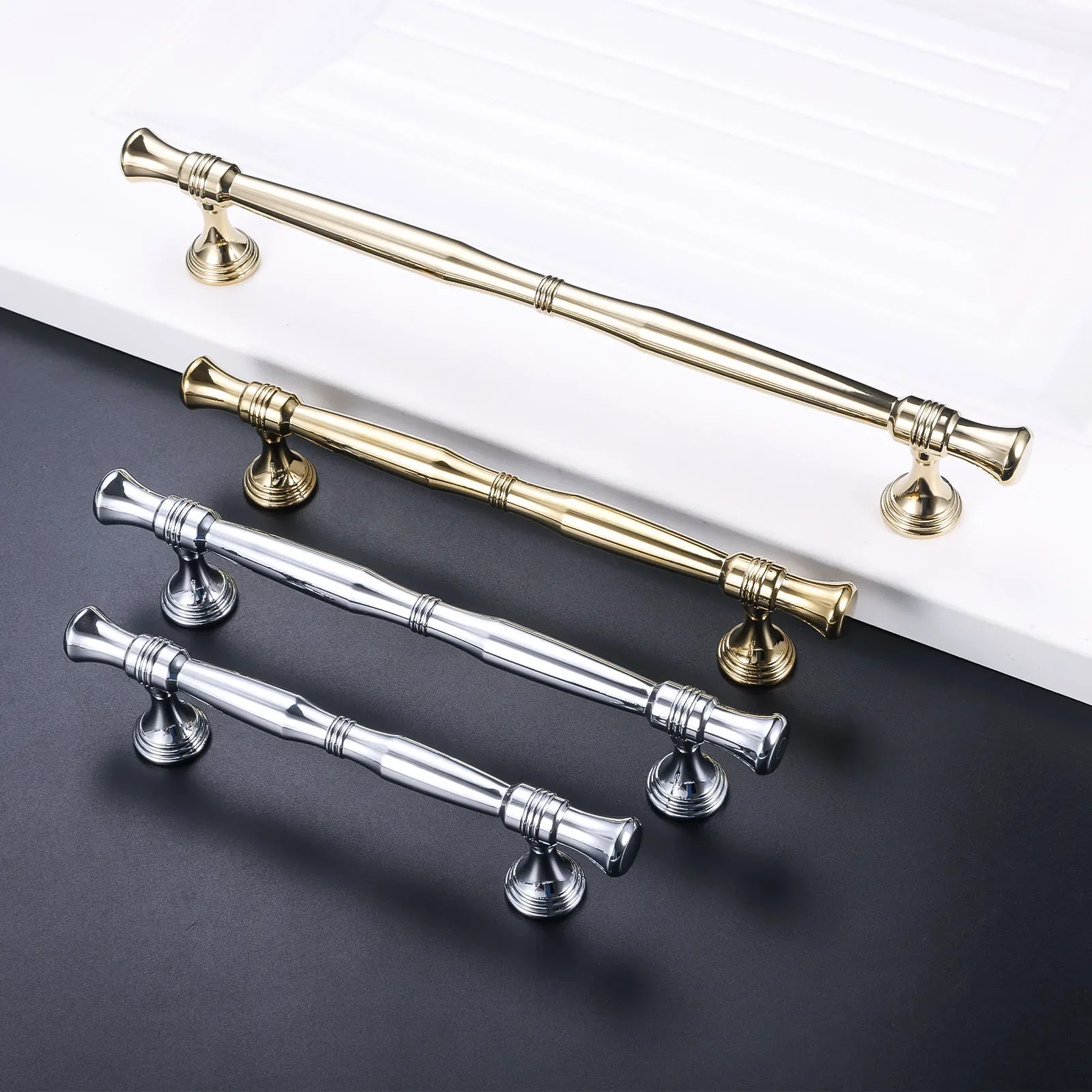 

European Style Minimalist Handle Wardrobe Door Drawer Knob Shoe Cabinets Pulls Classical Luxury Cabinet Long Handles W/screws