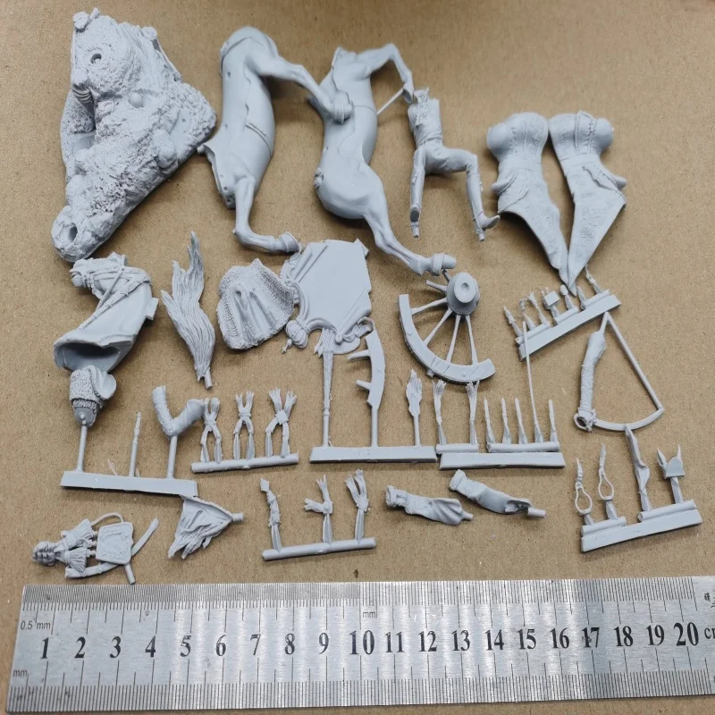 1/24 스케일 수지 그림 나폴레옹의 엘리트 기병대 모델 키트 동상 조립되지 않은 도색되지 않은 3D 인쇄 장난감