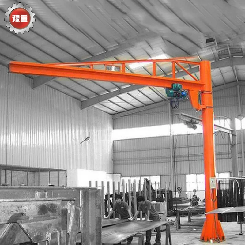 European Rotary Jib Crane With Vacuum Lifter 10m Boom Special For Glass Lifting Industrial Workshop Material Handling Equipment