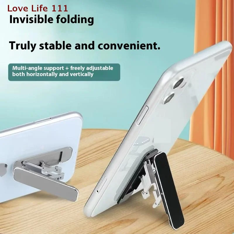 New1/3PCS Mini Unsichtbare Faltbare Handy Ständer Aluminium Legierung Desktop Halterung Material Halter Einstellbare Winkel Für handy