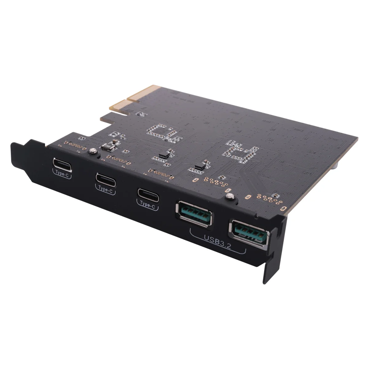 Placa adaptadora PCIe para USB 3.2 Gen 2, Placa de expansão PCI Express, PCI-E, Placas adicionais, Riser para PC, Windows 10, 8, 7 e MAC