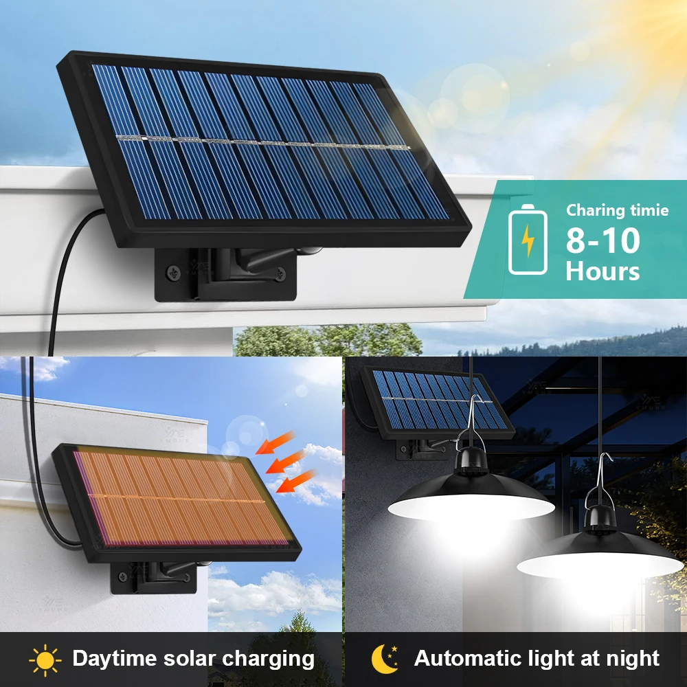 3M Cable Garden Lights Outdoor Solar 6500K Lamp with Motion Sensor 8-12H Runtime Super Bright Chandelier Street wall Led lamp image 3