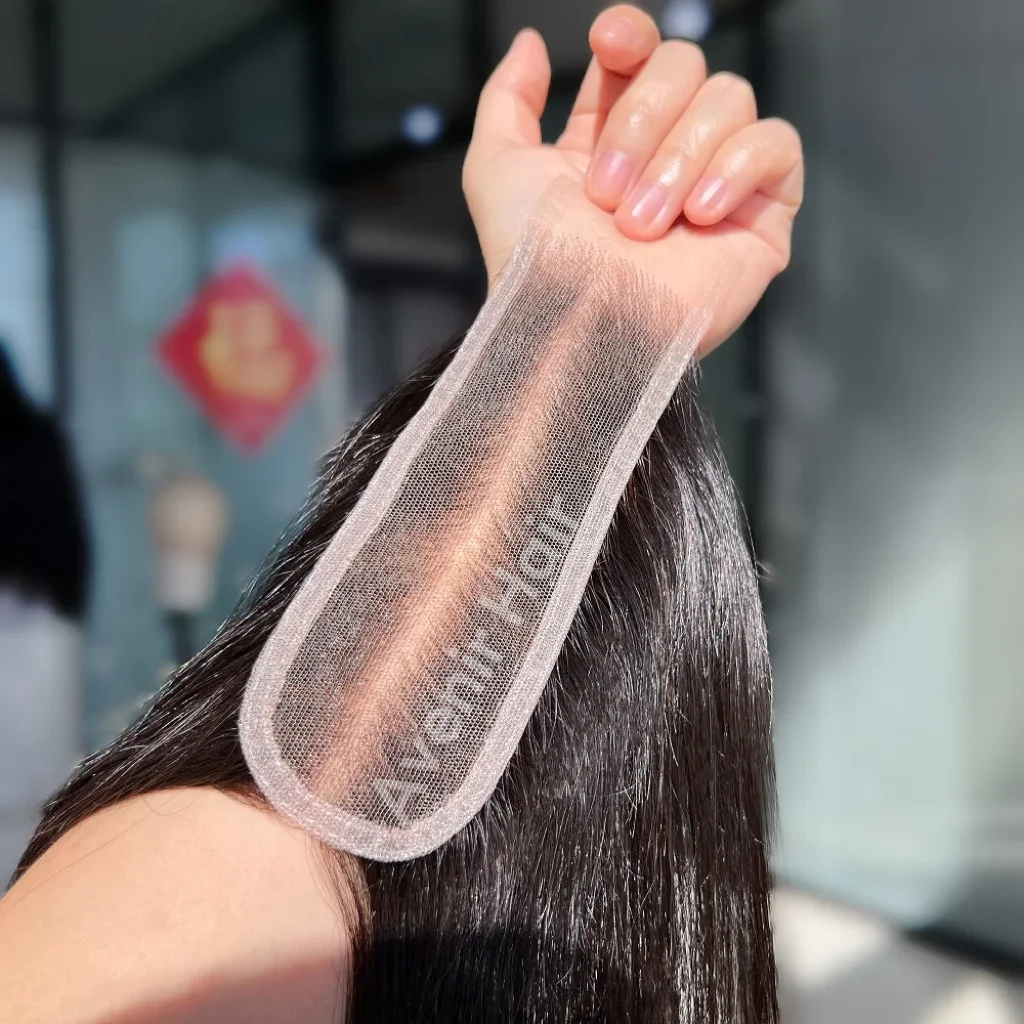 AVENIR nudos individuales 2x6 HD Cierre de encaje Invisible suizo HD encaje derretido pieles Pre desplumado cabello humano virgen HD cierre Frontal solo