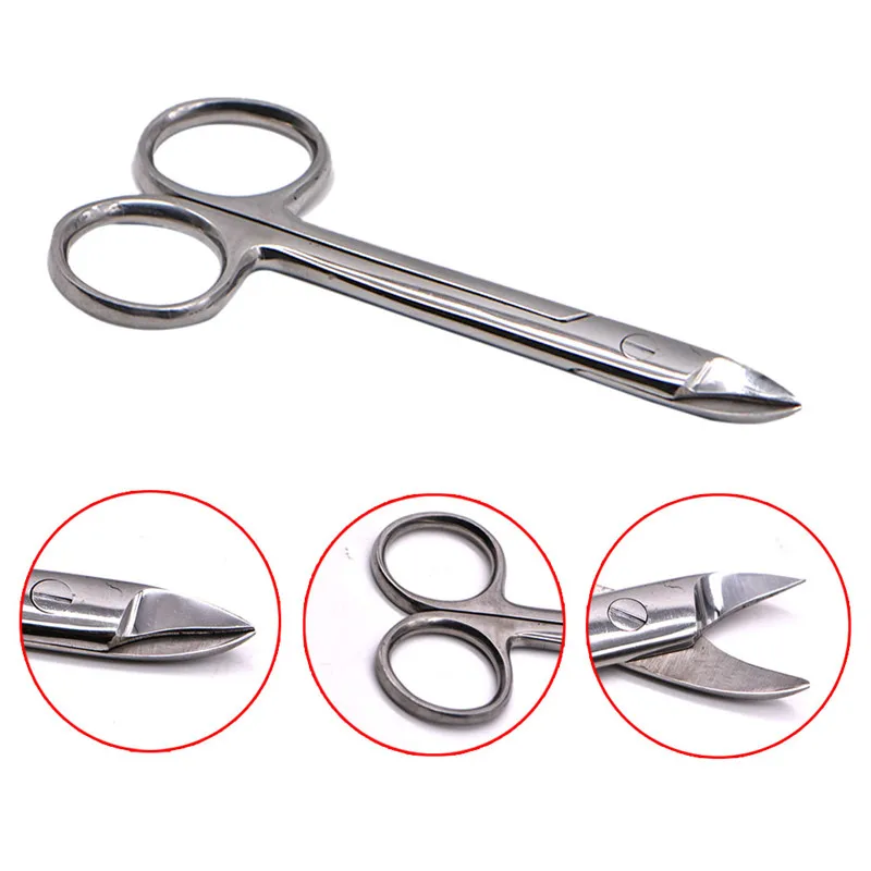 Dental Crown Scissors Medical Surgical Scissor Ligature Wire Cutting Instrument Tool Stainless Steel Straight Curved Head 12.5CM