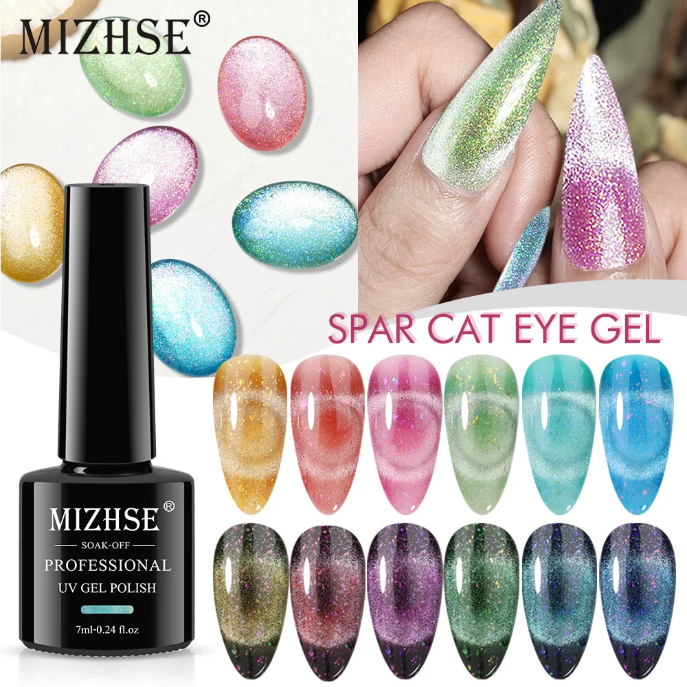 

MIZHSE 7ML Cat Eye Gel Polish Diamond Vernis Semi Permanent Varnish Hybrid Cat's Eye UV LED Gel Base And Top Coat For Gel Polish