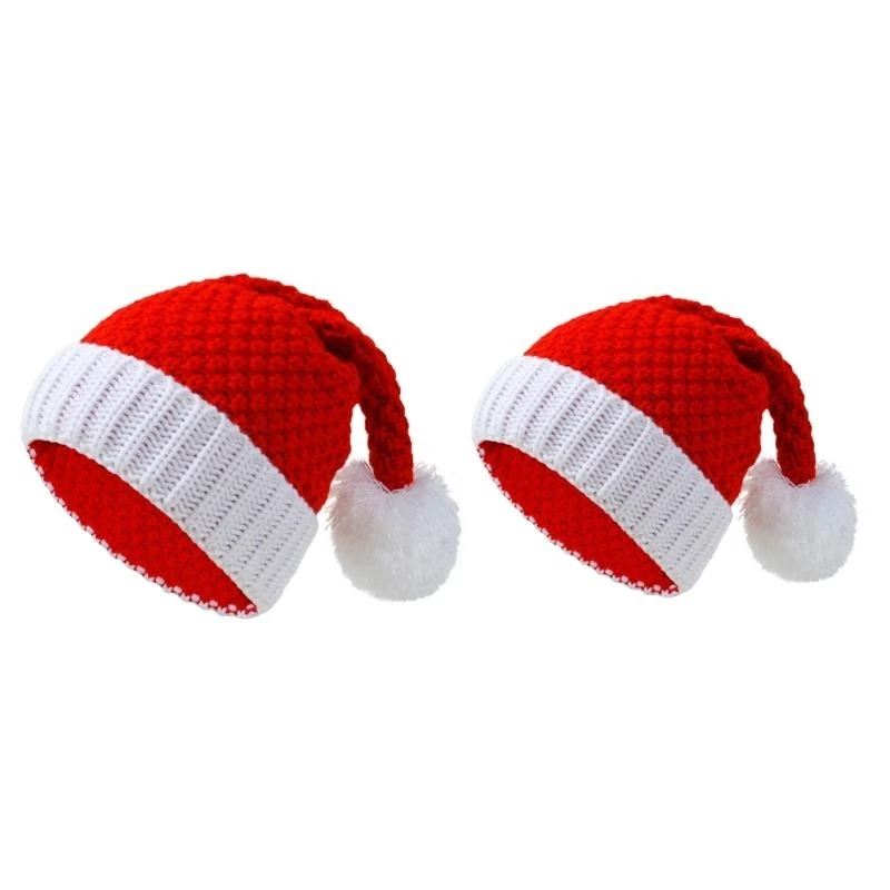 Weihnachtsparty-Hut, Kostüm, Weihnachtsmütze, rote Weihnachtsmütze, Kinder-Eltern-Hut, leicht, für Büro, Party, Weihnachtsmütze