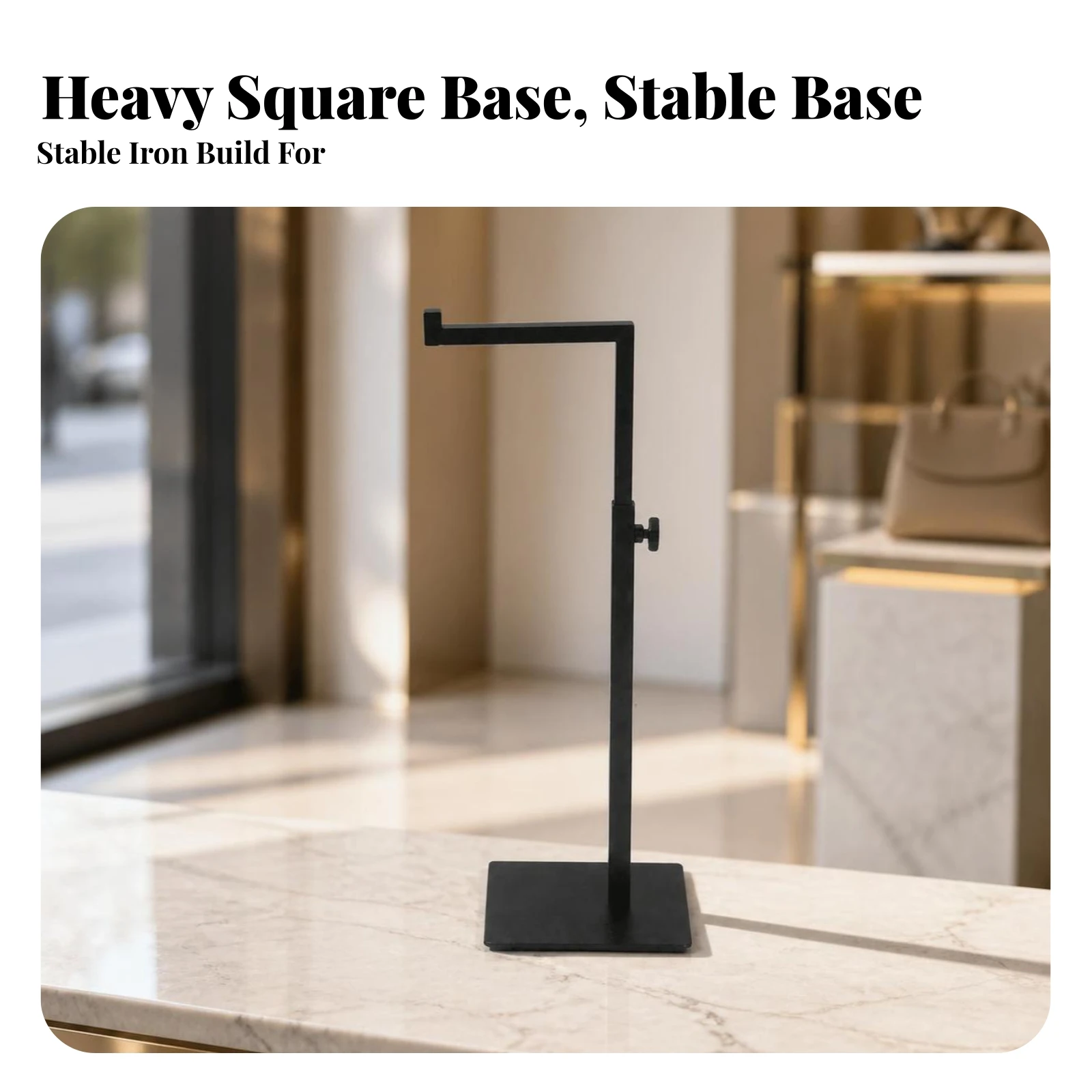 Bag Display Stand Versatile Scarf Display Stand Hanging Rack Long-Lasting Sleek for Boutiques, Countertops, Window Displays