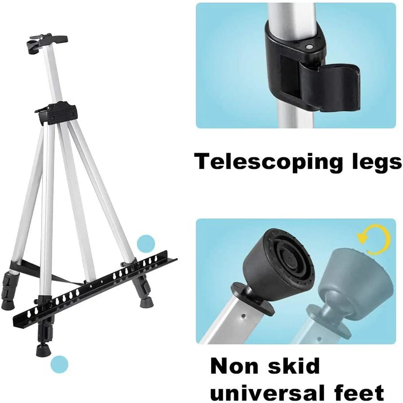 Display Easel Adjustable Folding Tripod Stand for Drawing Photo Picture
