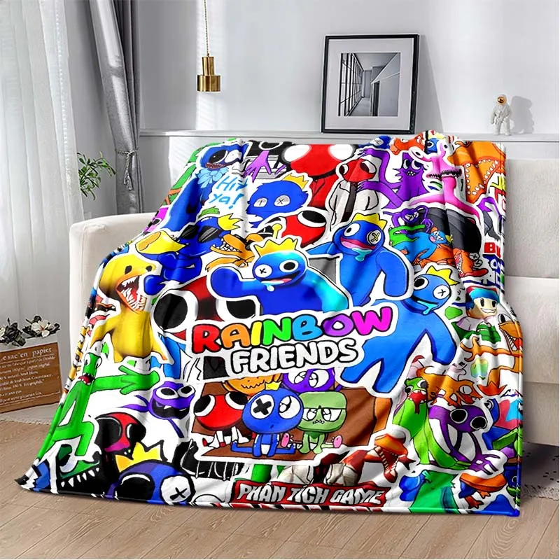 

2026 New R-Rainbows Friends Cartoon Blanket,Soft Throw Blanket for Home Bedroom Bed Sofa Picnic Travel Office Cover Rest Kid