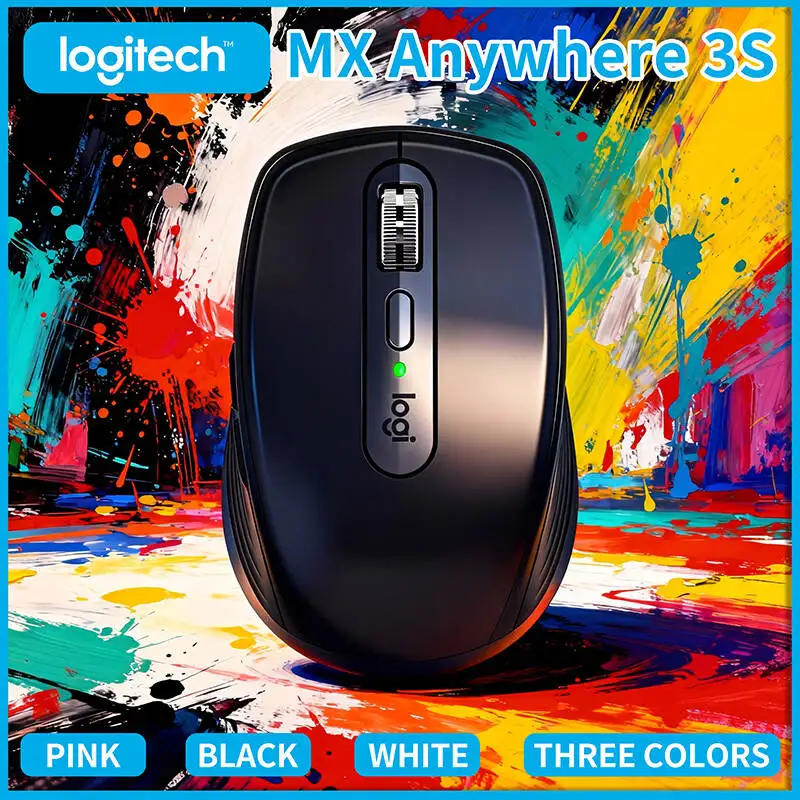 Logitech MX Anywhere 3S Productivity Mouse - 8K DPI Glass Tracking, MagSpeed Wheel, Quiet Clicks, USB-C Fast Charge