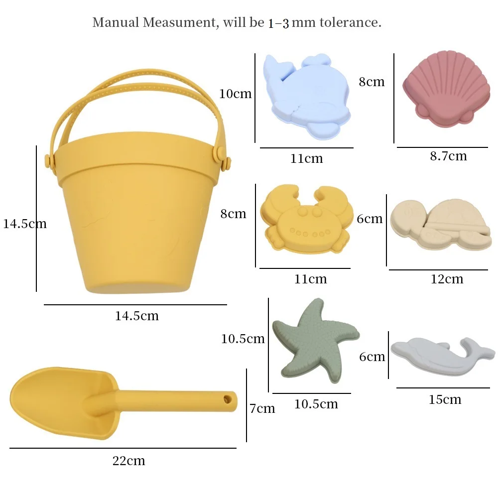 Children Summer Toys with Cute Animal Model Ins Seaside Beach Toys Rubber Dune Sand Mold Tools Sets Baby Bath Toy Kids Swim Toy