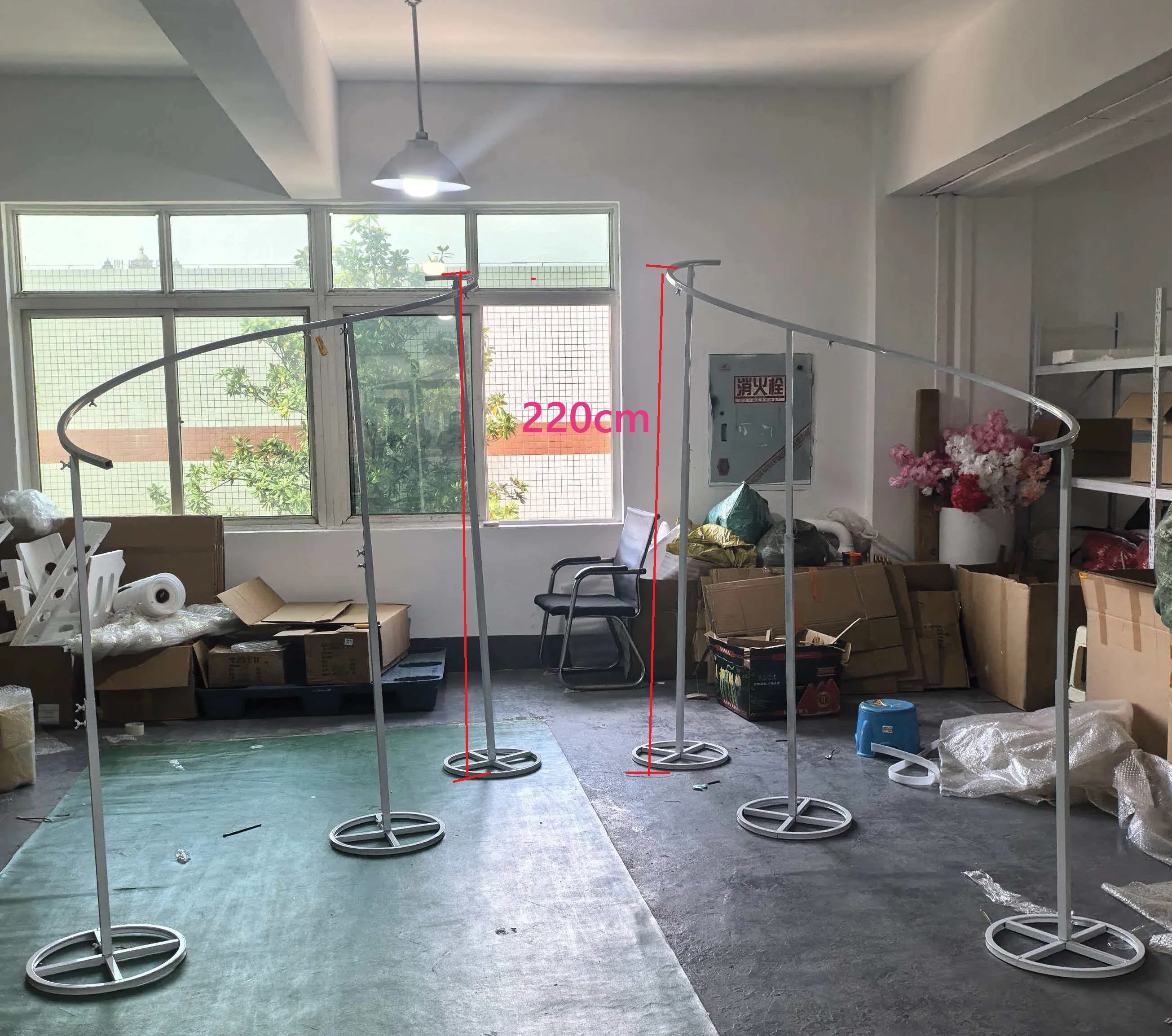 2 Stück Romantische Spiral-Stoffvorhänge Premium-Qualität Bogenförmiger Hintergrund für Hochzeitszeremonien im Freien, Partys, Empfänge und Veranstaltungsortdekoration – Detail 14