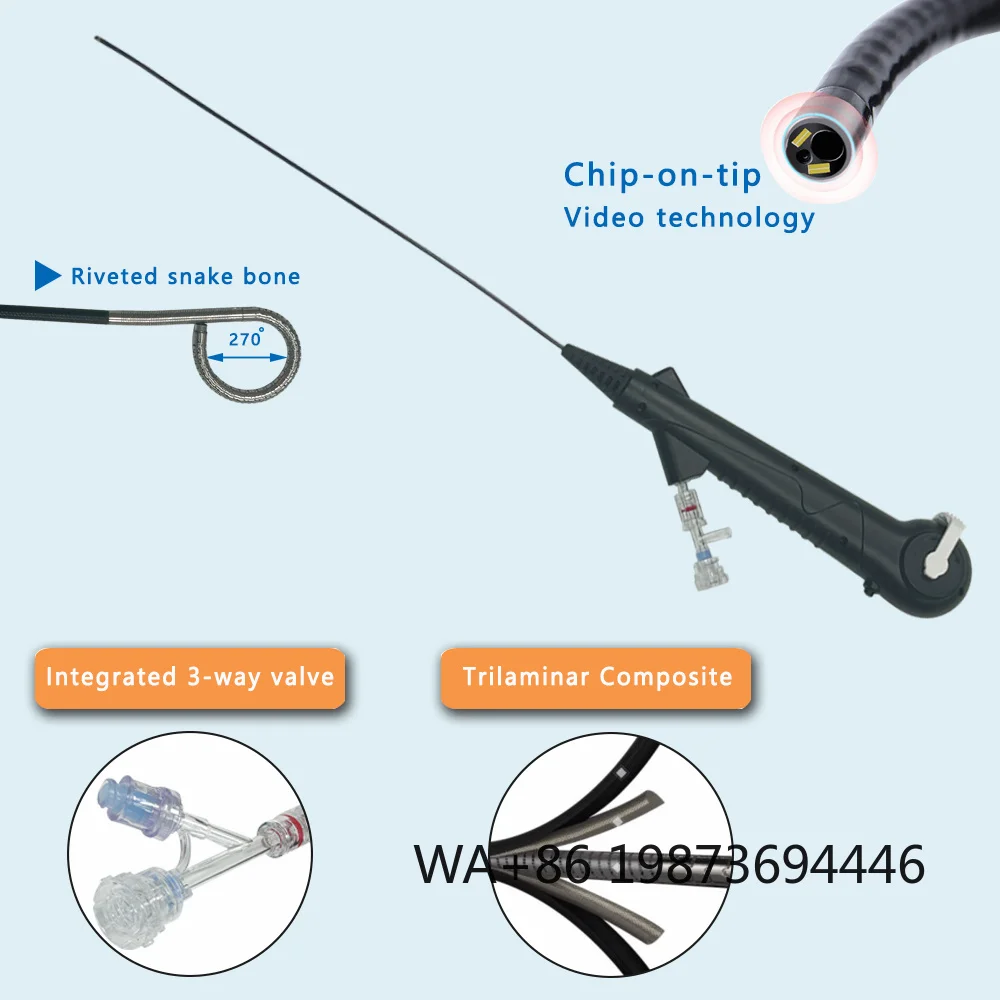 Single Use Flexible Digital Ureteroscope, built-in imaging sensor for portable urology diagnosis and lesion observation