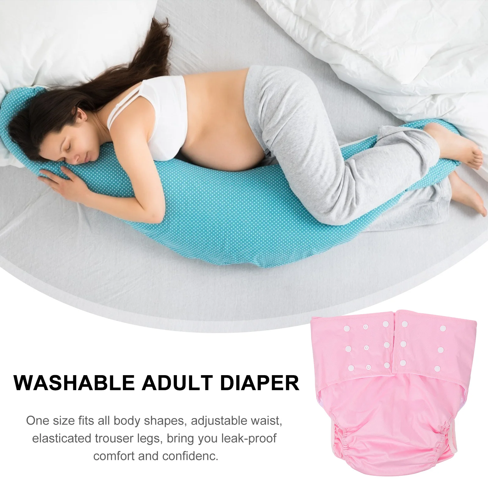 

1 шт. многоразовые подгузники для взрослых, водонепроницаемые, дышащие, герметичные, моющиеся, удобные гигиенические штаны, простые гигиенические штаны для взрослых