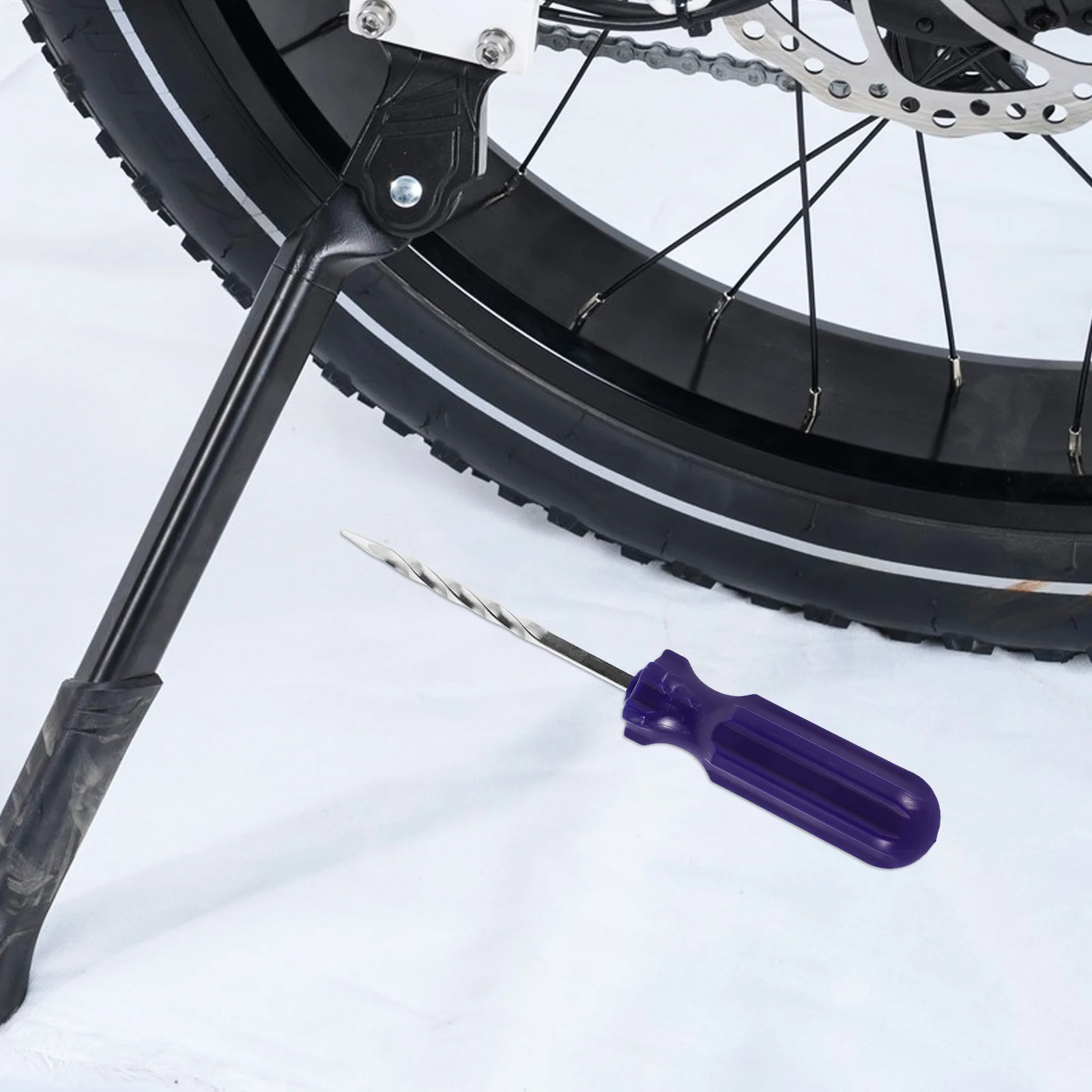 

Tire Tool For Spiral Bicycle Tire Repair Kit, Easy To Use Road Mountain Bike Tube Fixer, Small Bike Repair Tool