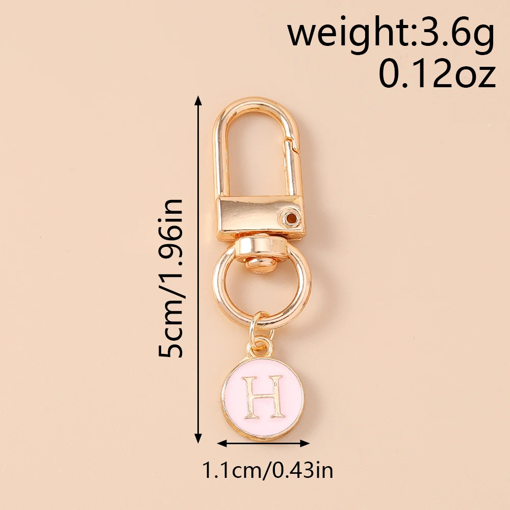 A-Z Alphabet Keychains Gold Silver Letter Pendants