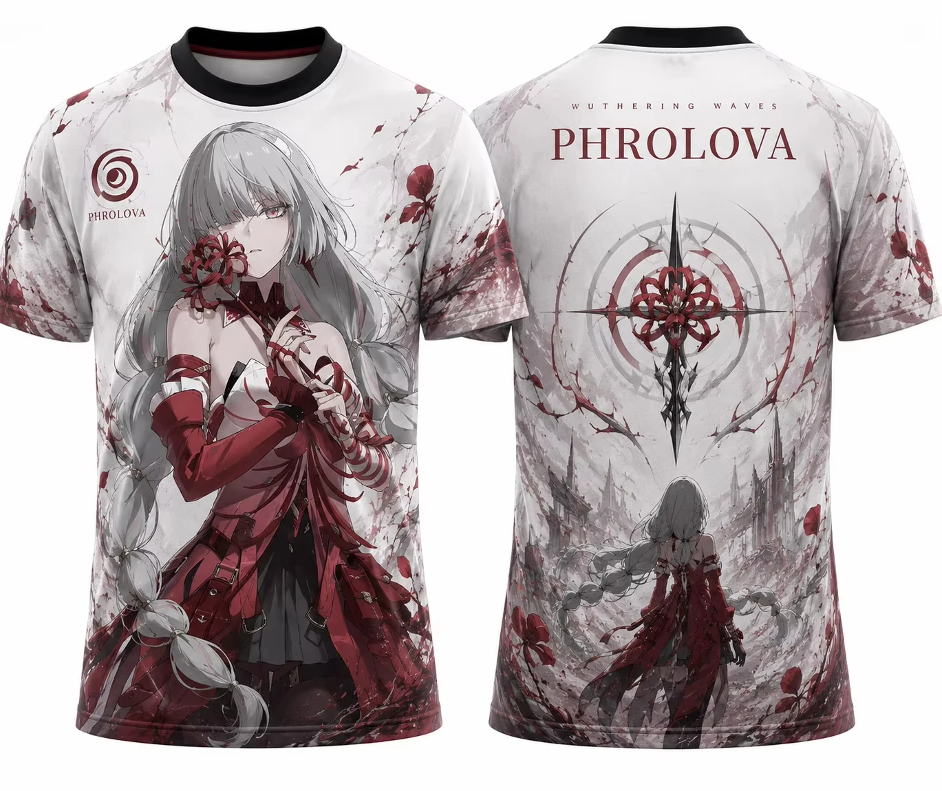 Japanese Hot Blooded Anime Characters Printed Round Neck Short Sleeved T-shirt, Loose and Breathable Street Fashion Top
