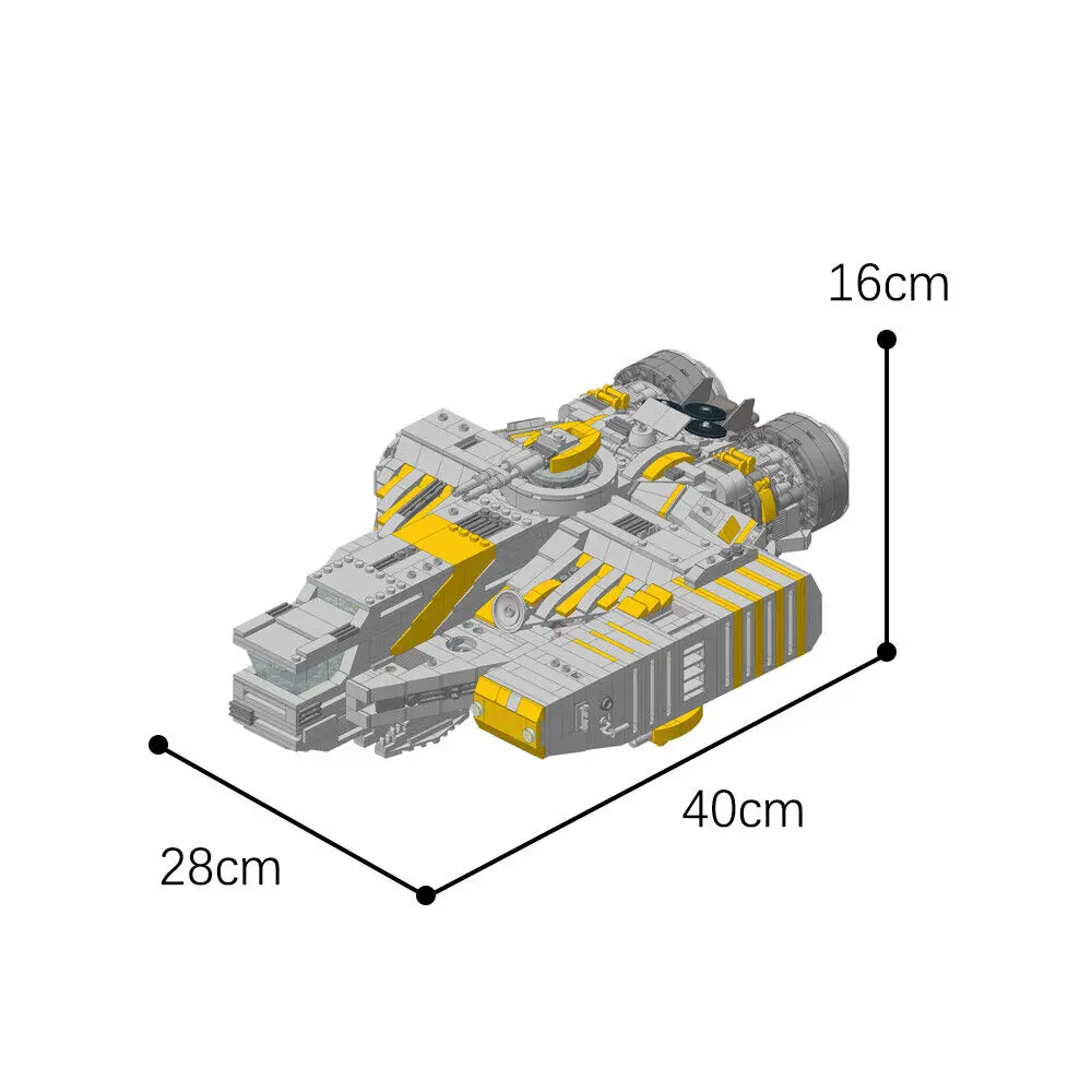 Light Freighter Display Model from Game Building Toys Set 1677 Pieces MOC Build