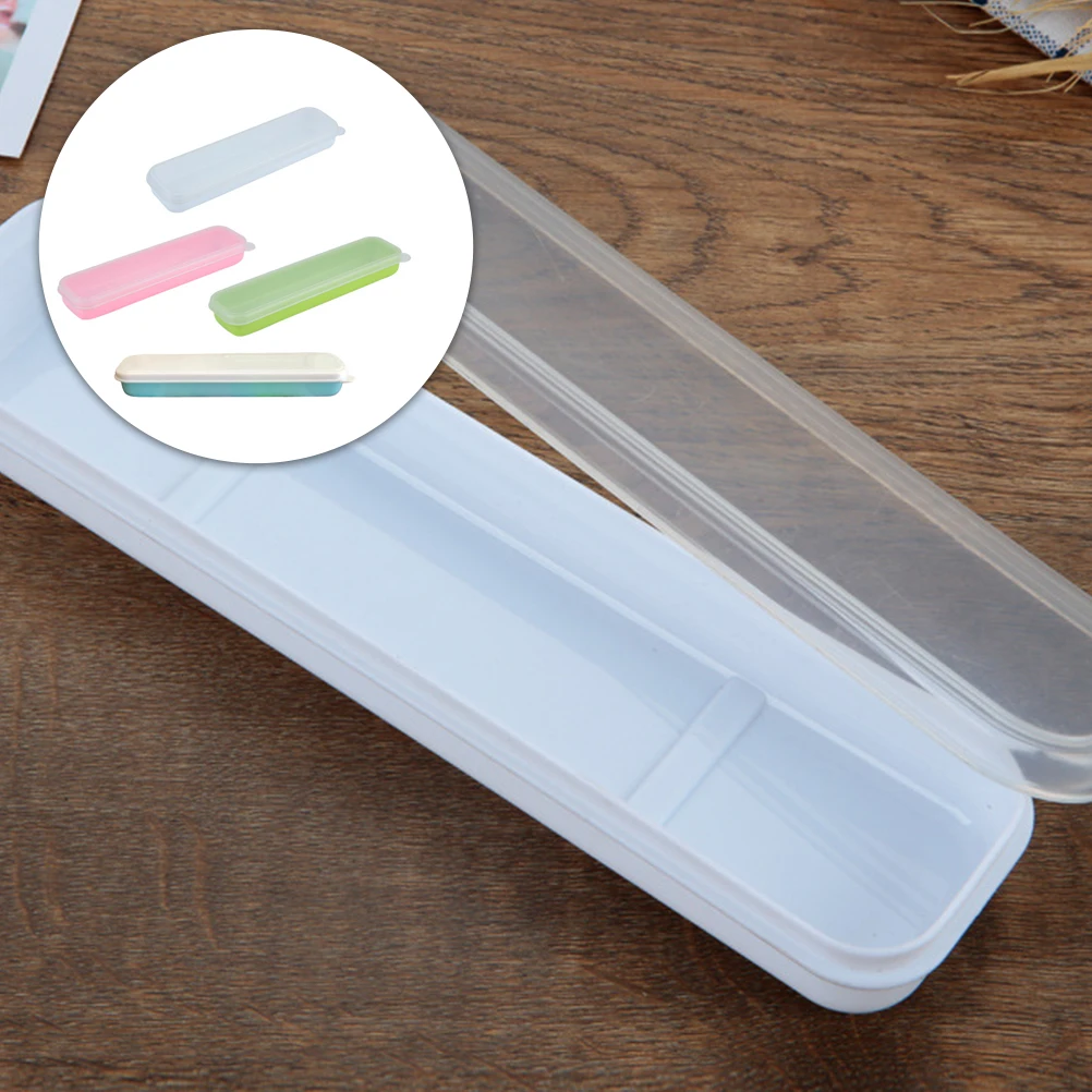 

8pcs Plastic Cutlery Box Transparent Storage Container Portable Flatware Organizer For Home Hotel Party Office
