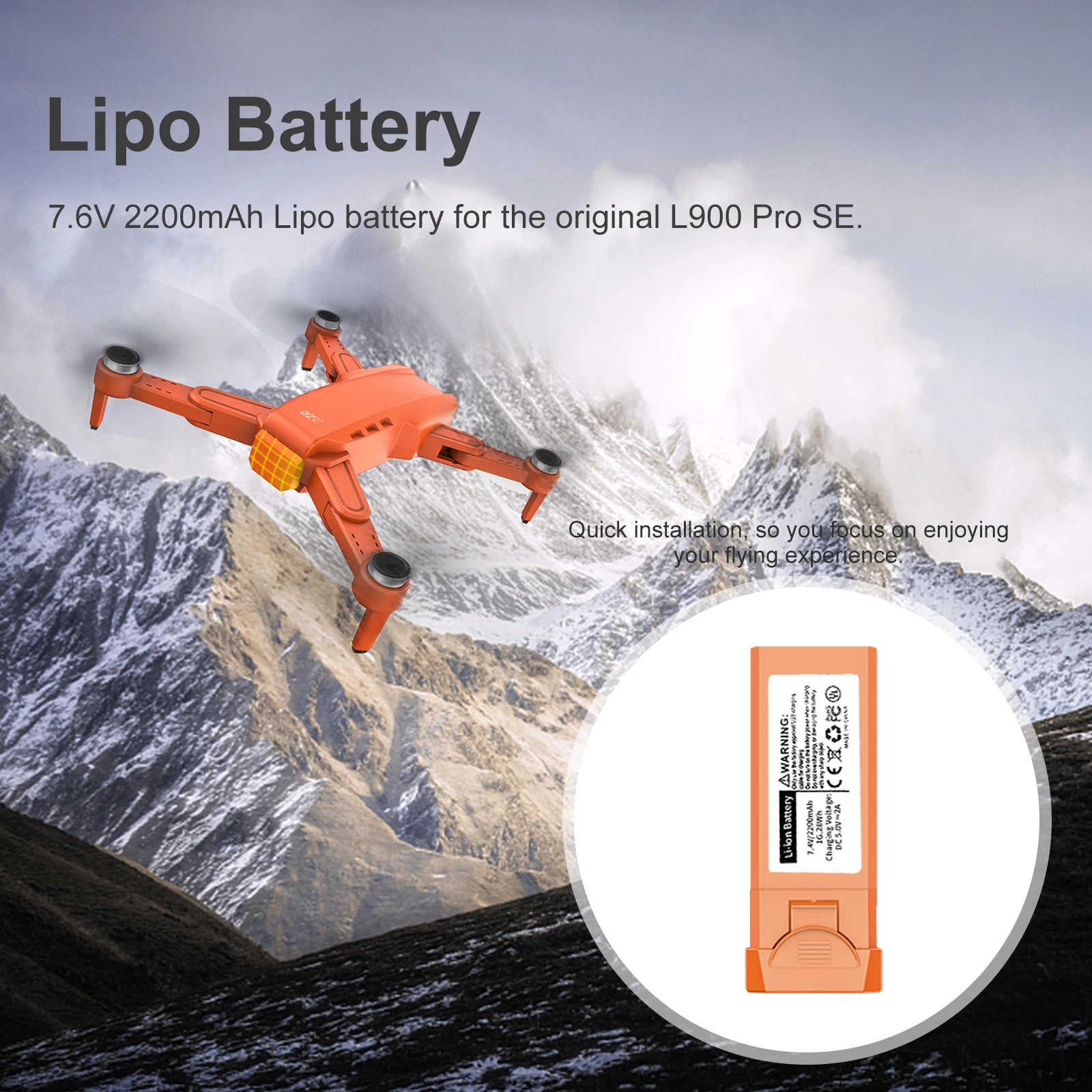 7.4V 2200mAh Drone Lithium Battery Aircraft Model Accessories Drone Lipo Battery Replacement Spare Parts for L900 Pro SE