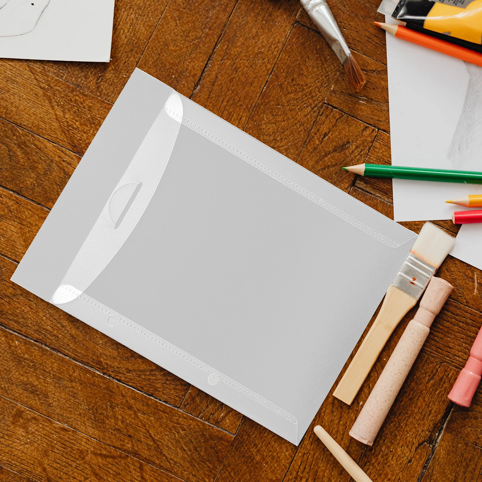 

5Pcs Lightweight Sturdy Page Pouch with Holes Transparent Insert Page Protector for Documents Photos Binder Storage Use