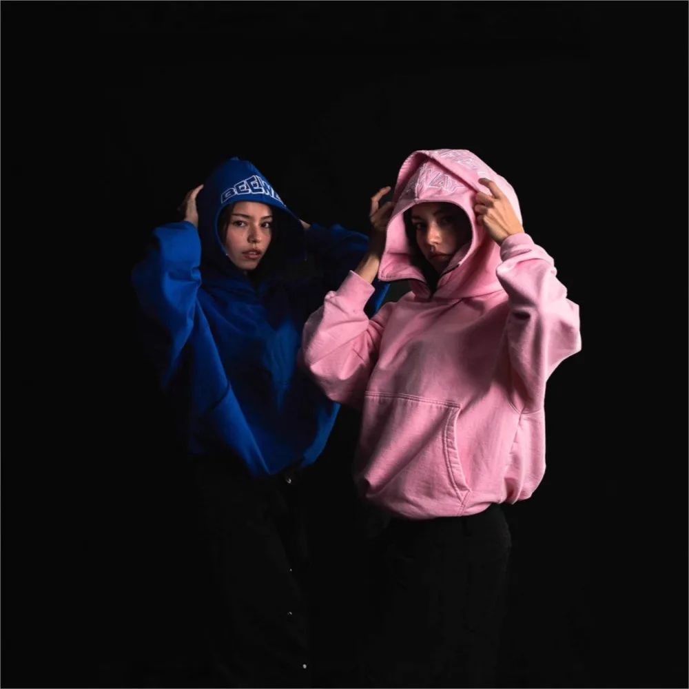 

Мужские толстовки с двойной маской и вышивкой букв, мужская толстовка на молнии большого размера, женские толстовки в стиле хип-хоп и рок Y2k